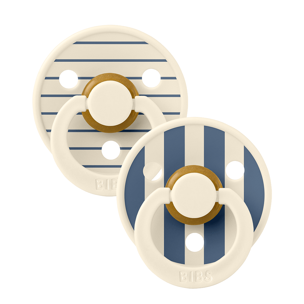 STUDIO Colour 2 Pack Pin - Ivory Steel Blue Mix - BIBS