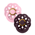 Boheme Pacifiers 2 Pack - Baby Pink/Plum - BIBS