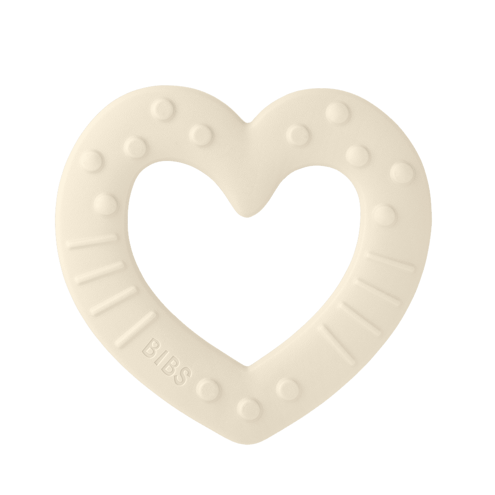 Baby Bitie Heart - Ivory - BIBS