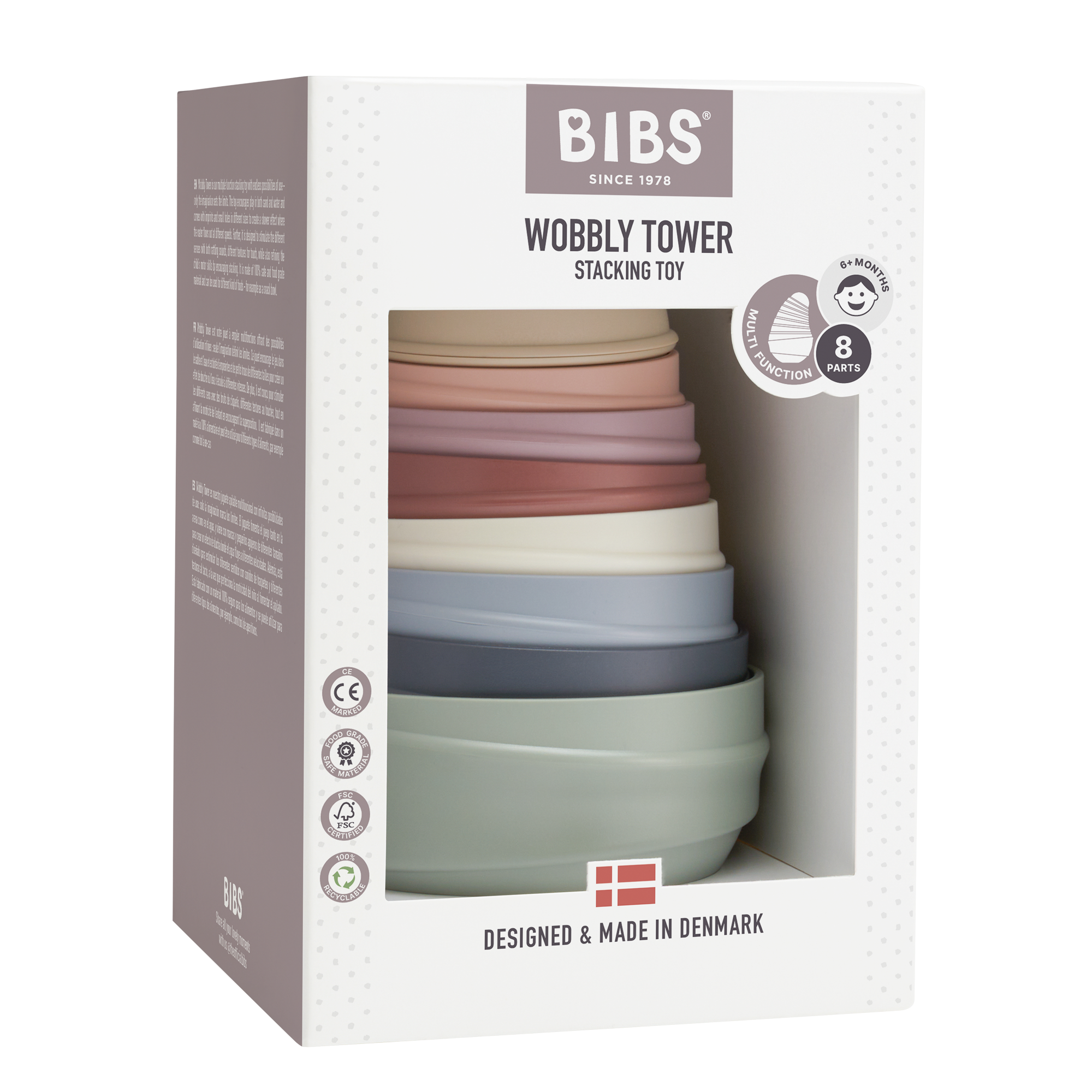 Wobbly Tower Pastel Rainbow