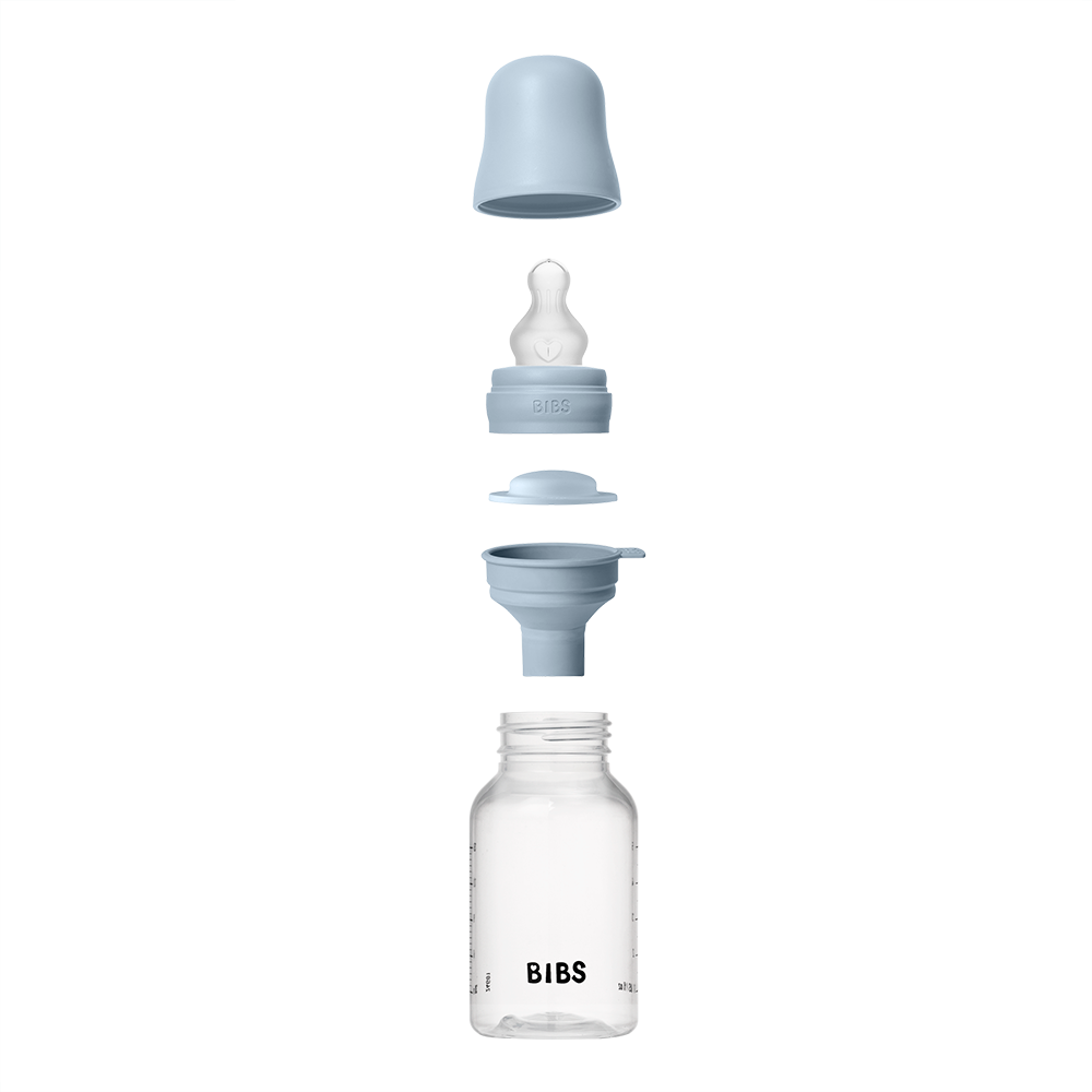 Baby BPA-Free PP Bottle Set 150ml Silicone - Baby Blue