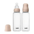 Baby BPA-Free PP Bottle Set 270ml 2 Pack Silicone - Blush - BIBS