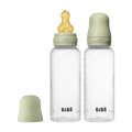 Baby BPA-Free PP Bottle Set 270ml 2 Pack Latex - Sage - BIBS