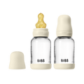 Baby Glass Bottle Set 120ml 2 Pack Latex - Ivory - BIBS