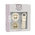 Colour Pacifier & Loop Clip Gift Set - Ivory