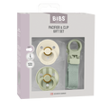Colour Pacifier & Loop Clip Gift Set - Sage