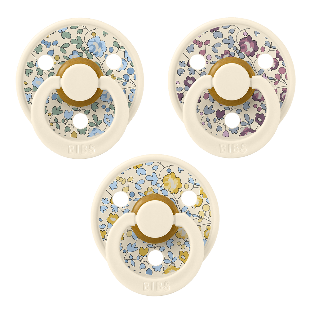 BIBS x LIBERTY New Baby Try-It Collection 3 Pack Eloise - Ivory - BIBS