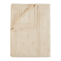 Knitted Blanket Pointelle Ivory