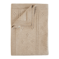 Knitted Blanket Pointelle Vanilla