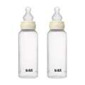 Baby Bottle Complete Set 270ml 2 Pack Silicone - Ivory