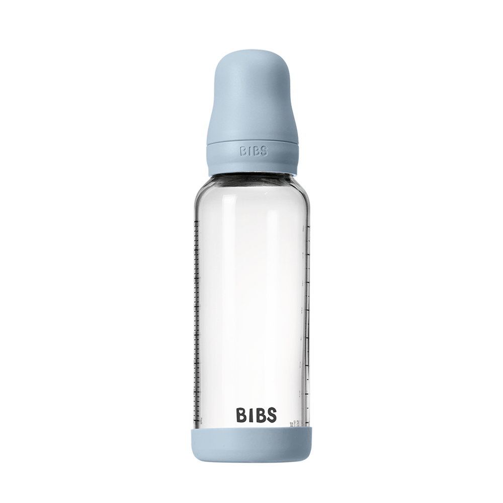 Baby Glass Bottle Set 240ml Latex - Baby Blue