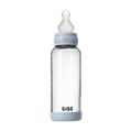 Baby Glass Bottle Set 240ml Silicone - Baby Blue