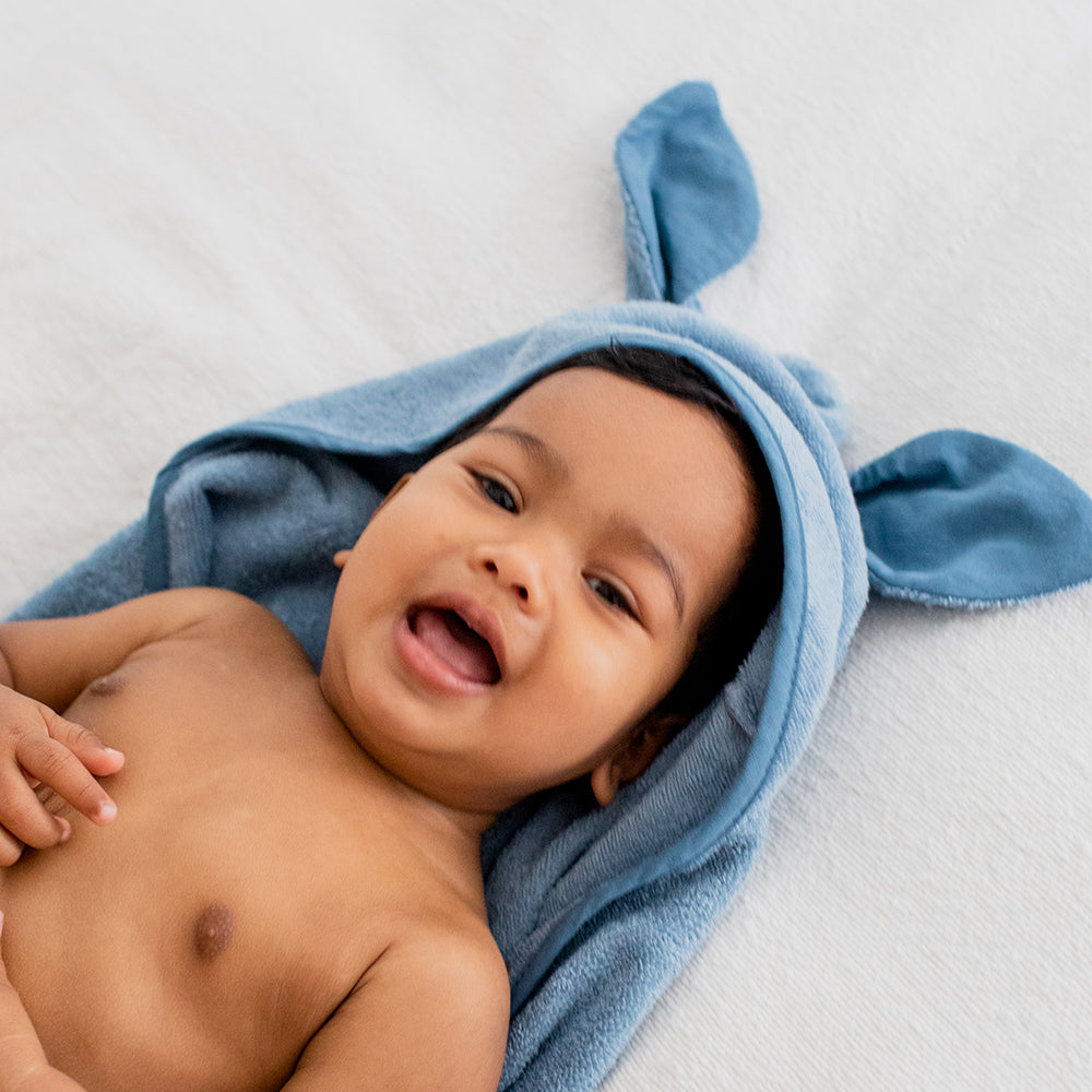 Kangaroo Hoodie Towel Baby Petrol