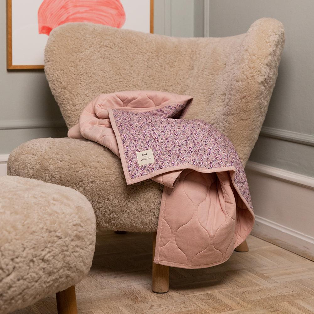 BIBS x LIBERTY Quilted Blanket Chamomile Lawn - Violet Sky - BIBS