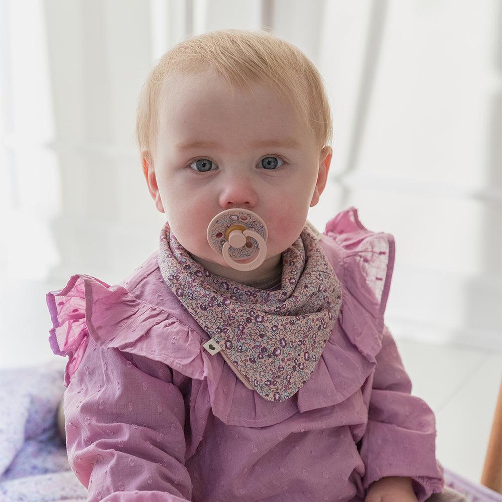 BIBS x LIBERTY Bib & Clip Set Chamomile Lawn - Violet Sky - BIBS