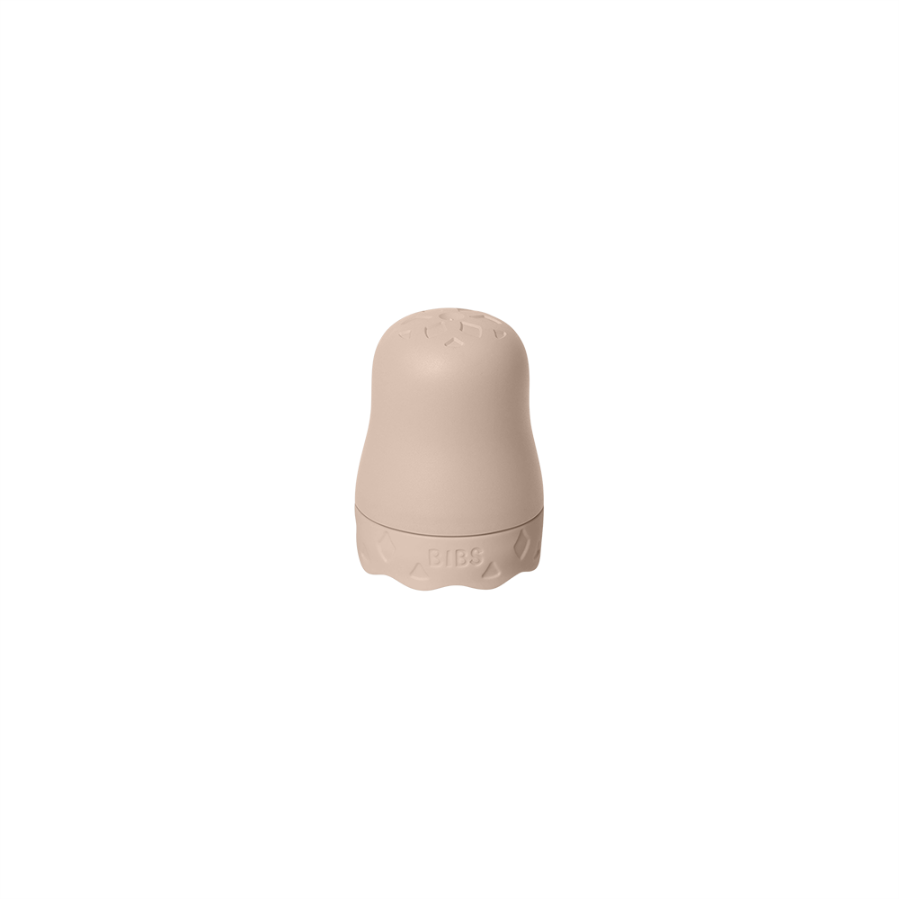 bibs boheme baby bottle cap in a blush color