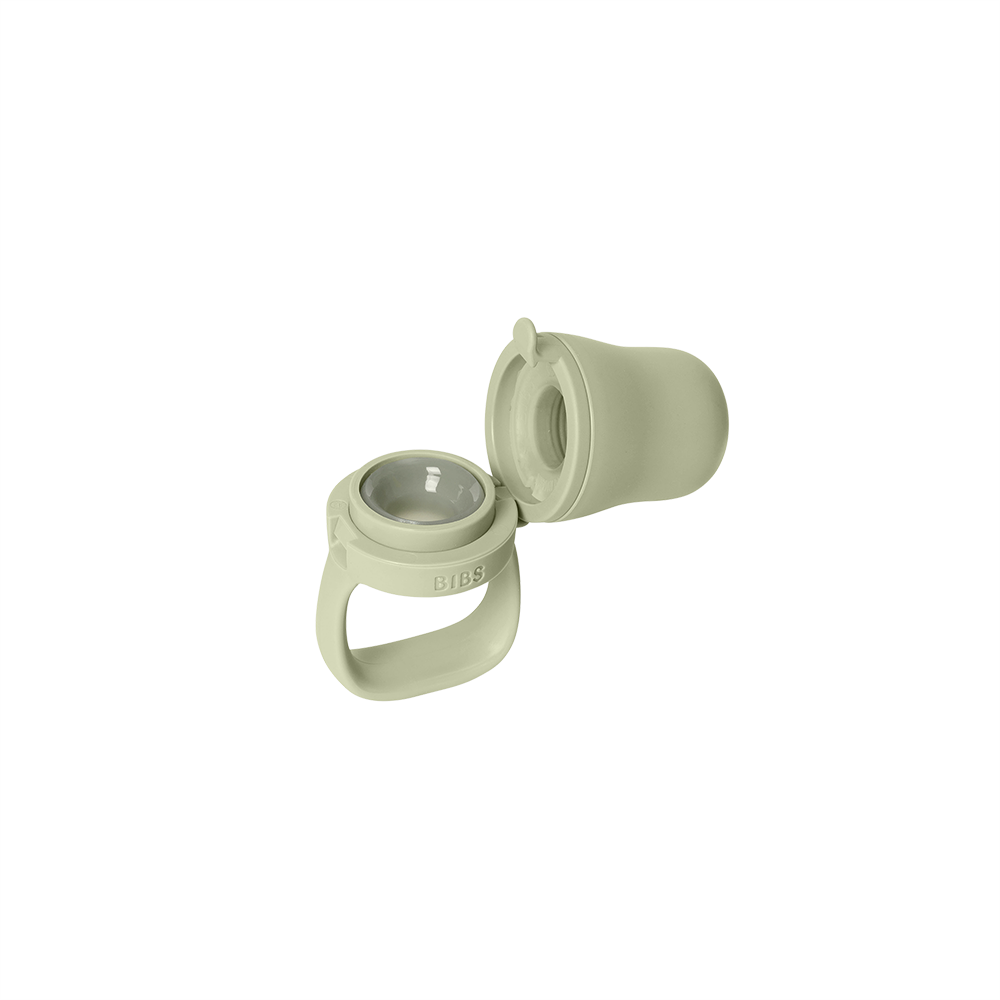 bibs green baby feeder with open cap