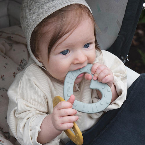 Baby Bitie Heart - Baby Blue - BIBS