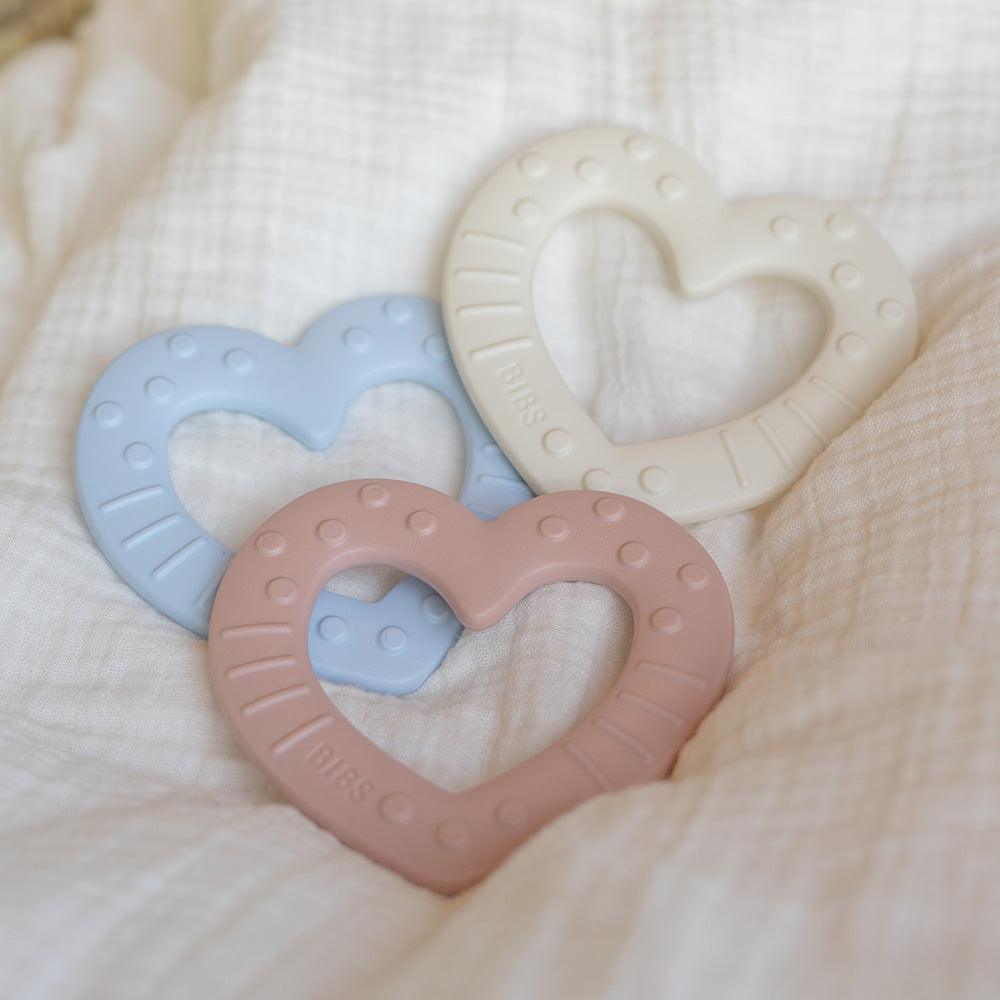 Baby Bitie Heart - Blush - BIBS